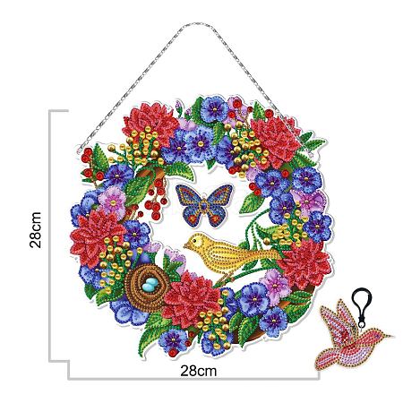 DIY Plastic Hanging Sign Diamond Painting Kit DIAM-PW0001-109I-1