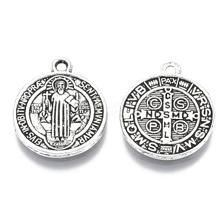 Tibetan Style Pendants X-TIBEB-A9489-AS-LF-1