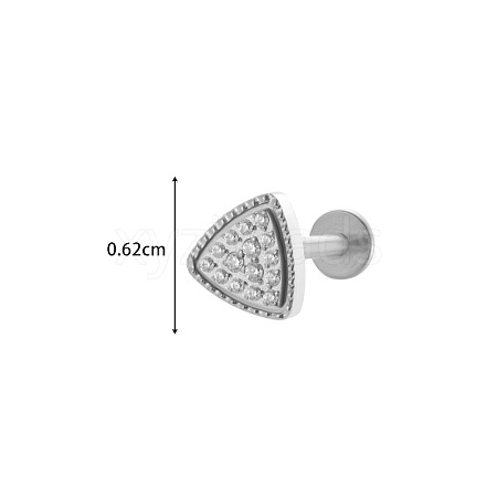 Titanium Alloy Micro Pave Cubic Zirconia Cartilage Earrings WGCFBAF-15-1