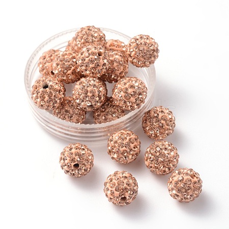 Pave Disco Ball Beads RB-Q195-14mm-362-1