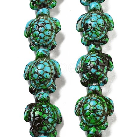 Synthetic Turquoise Dyed Beads Strands G-P507-05K-1