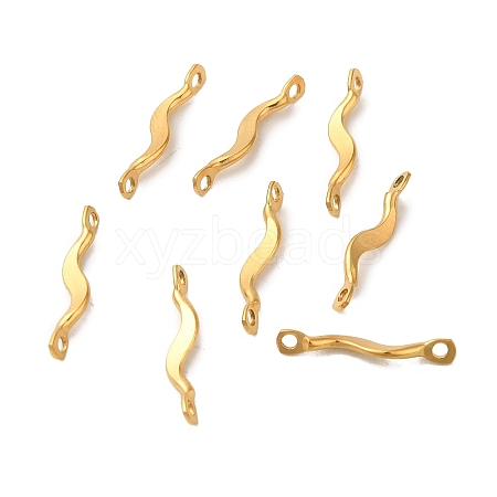 Ion Plating(IP) 304 Stainless Steel Links Connector Charms X-STAS-Q323-08G-1