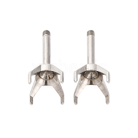 304 Stainless Steel Stud Earring Findings STAS-B091-02C-06P-1