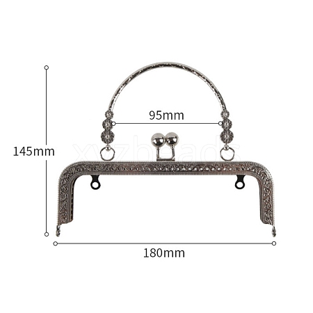 Alloy Kiss Lock Purse Frame Handle PW-WG82AEE-15-1