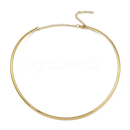 PVD Vacuum Plating 202 Stainless Steel Wire Choker Necklaces with Clasps NJEW-H011-10G-1