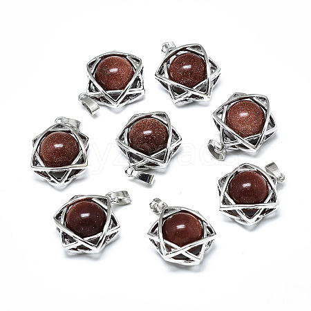 Synthetic Goldstone Pendants G-R485-01D-1