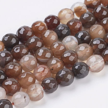 Natural Agate Beads Strands X-G-G580-8mm-10-1