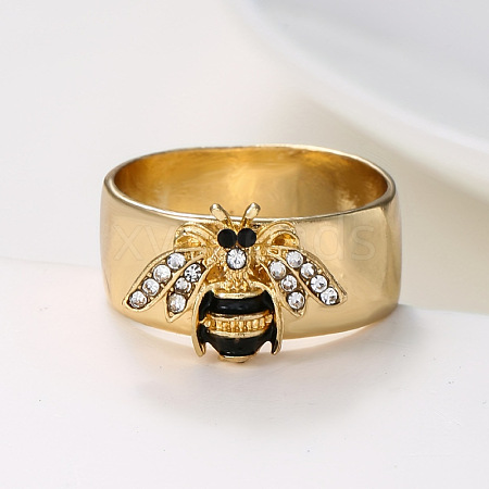 Zinc Alloy and Rhinestone Finger Rings FS-WGB1C3B-04-1