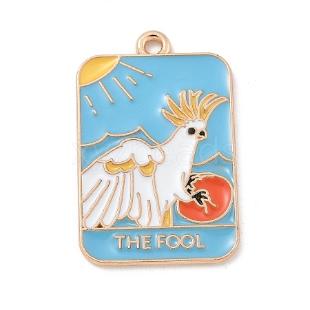 Tarot Alloy Enamel Pendants ENAM-A008-47KCG-01-1