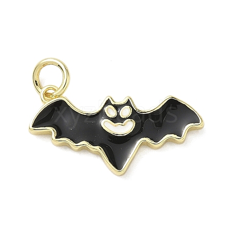Halloween Theme Brass Enamel Pendants KK-L248-01G-01-1