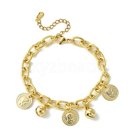 Brass Cable Chain Bracelets BJEW-JB10726-1