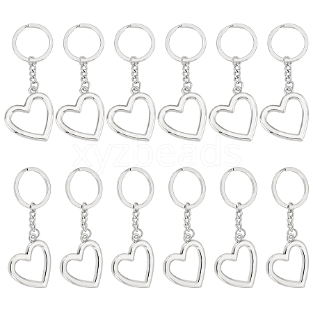 CHGCRAFT 12Pcs Alloy Keychain KEYC-CA0001-10-1