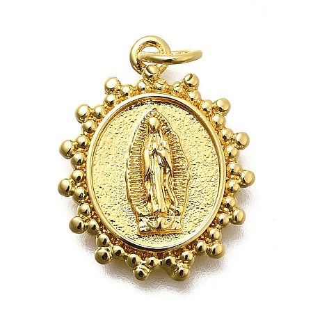 Virgin Mary Brass Pendants KK-S508-27G-01-1