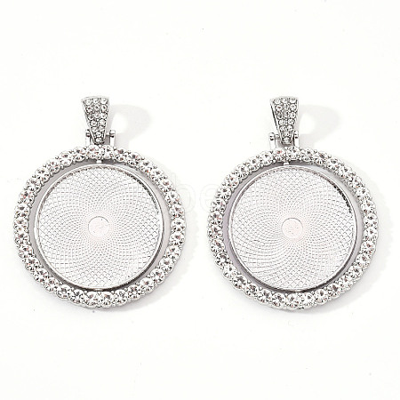 Alloy Pendant Cabochon Settings Y-PALLOY-S107-005P-RS-1