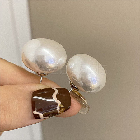 Alloy Imitation Pearl Stud Earrings WGC0511-69-1