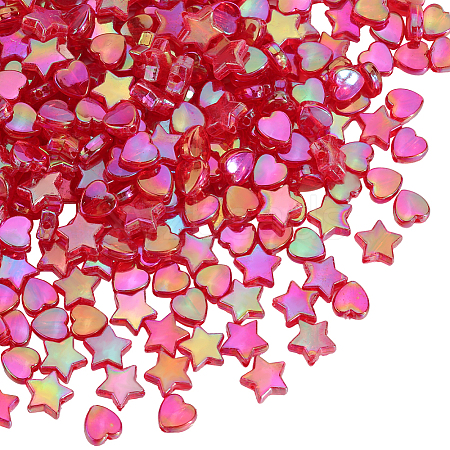 800Pcs 2 Styles Eco-Friendly Transparent Acrylic Beads TACR-SP0001-01F-1