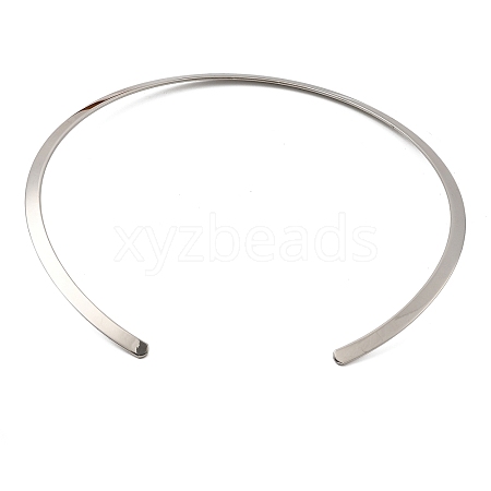 202 Stainless Steel Wire Choker Necklace NJEW-H011-07P-01-1