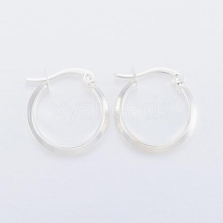 304 Stainless Steel Hoop Earrings EJEW-H327-24-1