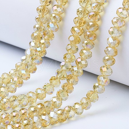 Electroplate Glass Beads Strands EGLA-A034-T2mm-B18-1