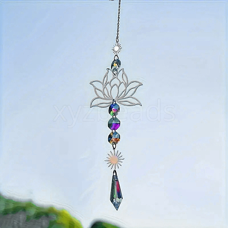 Metal Lotus Hanging Ornaments PW-WG2896E-02-1