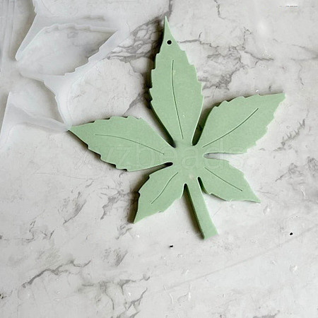 DIY Leaf Hanging Coaster Silicone Molds DIY-P070-A02-1