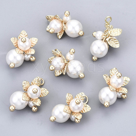 ABS Plastic Imitation Pearl Pendants KK-N233-073-NF-1