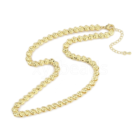 Rack Plating Brass Star Link Chain Necklaces for Women NJEW-K382-14A-G-1