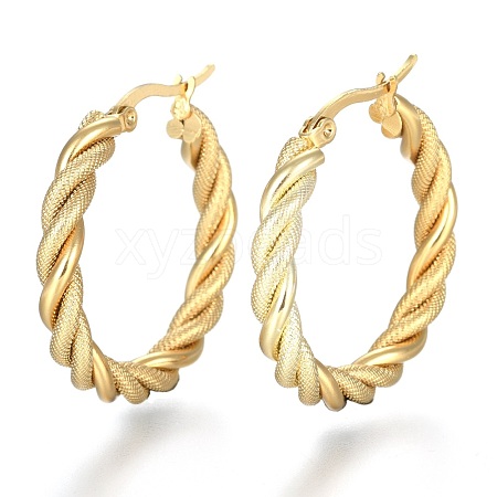 304 Stainless Steel Hoop Earring EJEW-F257-12G-1