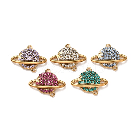 304 Stainless Steel Rhinestone Connector Charms STAS-L318-22G-1