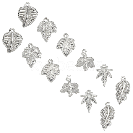 Unicraftale 24Pcs 6 Styles 304 Stainless Steel Pendants STAS-UN0021-99P-1