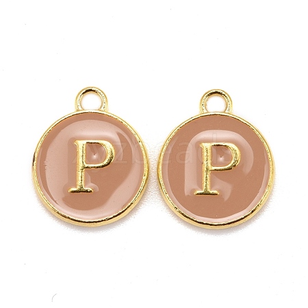 Golden Plated Alloy Enamel Charms ENAM-S118-06P-1