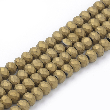 Electroplate Glass Beads Strands X-EGLA-S141-4mm-02D-1