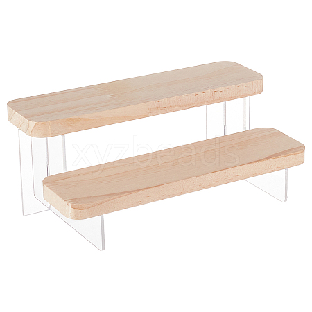 2-Tier Transparent Acrylic  Minifigures Display Risers DIY-WH0410-33B-1