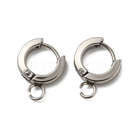 Tarnish Resistant 201 Stainless Steel Huggie Hoop Earrings Findings STAS-A167-01I-P-1