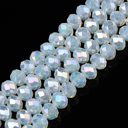 Electroplate Glass Beads Strands EGLA-A044-J8mm-B06-1