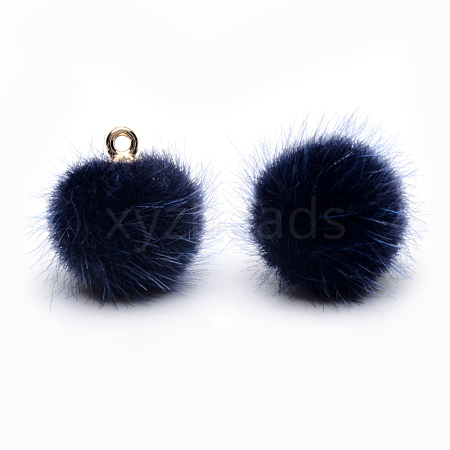 Handmade Faux Mink Fur Covered Pendants WOVE-S108-03C-1