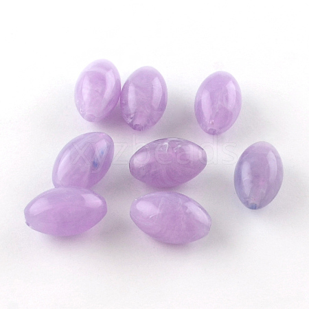 Oval Imitation Gemstone Acrylic Beads OACR-R026-15-1
