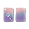 Transparent Resin Pendants RESI-I047-02D-2