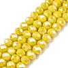 Electroplate Glass Beads Strands EGLA-A044-P6mm-B04-1