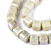 Anti-Tarnish Electroplate Glass Beads Strands GLAA-T025-8mm-10F-3