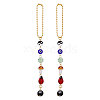 2Pcs Glass Car Pendant Decorations AJEW-GL0003-28-1
