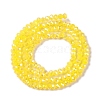 Baking Electroplate Glass Beads Strands DGLA-A039-J4mm-B23-2