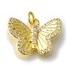 Rack Plating Brass Micro Pave Cubic Zirconia Pendant KK-H485-07G-01-1