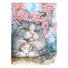 Lovely Cat Flower 5D Diamond Painting Kits for Adults Kids PW-WG60155-08-1