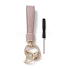 Microfiber & Zinc Alloy & Crystal Rhinestone Keychain LS-KEYC-G062-01C-1