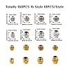 Kissitty 160Pcs 16 Style Tibetan Style Alloy European Beads TIBE-KS0001-10-4