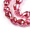 Transparent Electroplate Glass Beads Strands X-EGLA-N006-079F-3