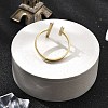 304 Stainless Steel Open Cuff Rings for Women RJEW-S395-02G-3