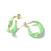 Enamel Twist Stud Earrings EJEW-P214-03G-03-2