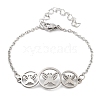 Non-Tarnish Stainless Steel Cable Chain Link Bracelets for Women Men STAS-Z061-01P-12-1